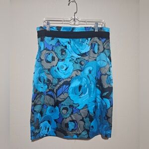 NY&Co Floral Satin Pencil Skirt